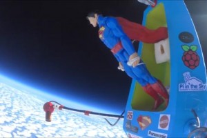 Superman in der Stratosphäre