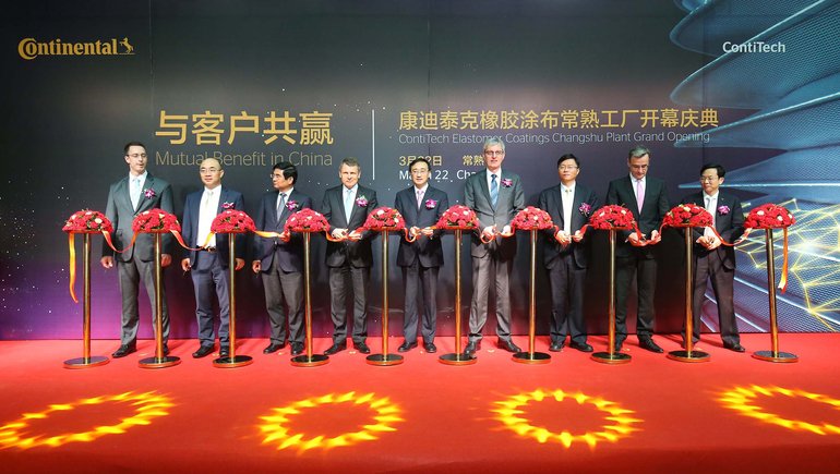 Contitech eröffnet Werk für beschichtete Gewebe in China