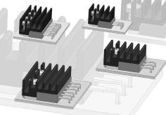 Aufsetzkühlkörper für Transistoren