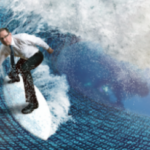 Symbolbild Welle der Digitalisierung Surfen