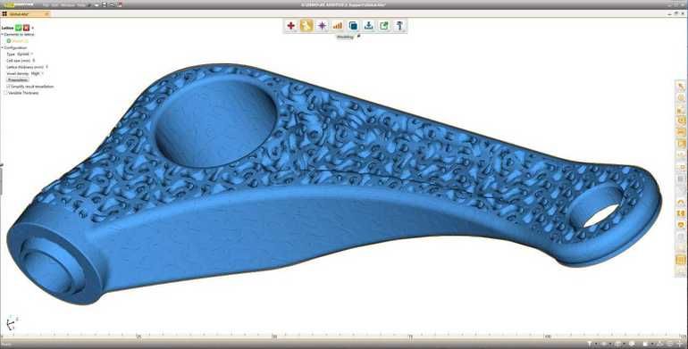 3D-Druck-Software von Coretechnologie erzeugt Gitterstrukturen schnell