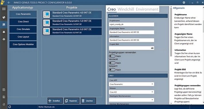 Inneo stattet Startup Tools mit vollständigem Management für Creo-Arbeitsumgebungen aus