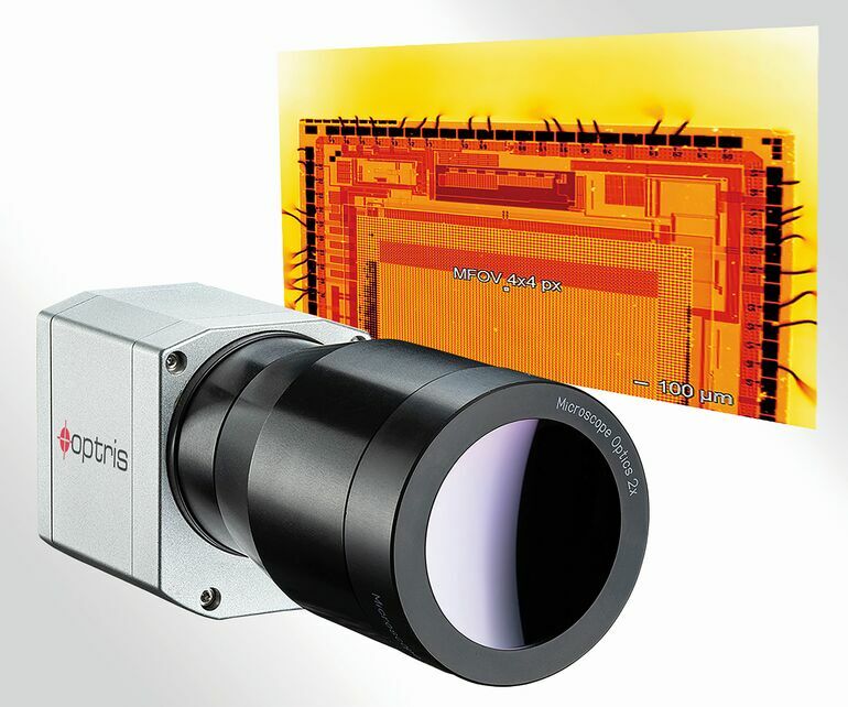 Optris: Infrarotkamera mit Mikroskop-Optik