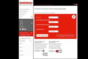 Mit dem Produkt-Konfigurator von Enemac die passende Kupplung finden