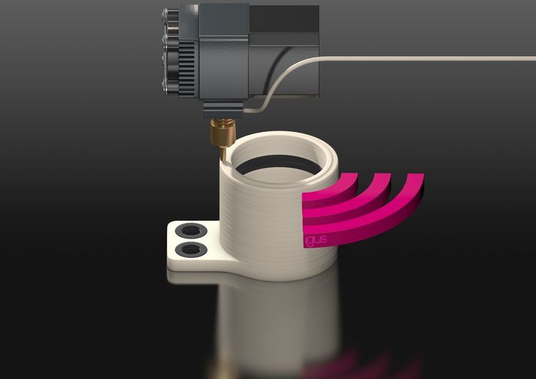 Igus integriert Sensorik in 3D-gedruckte Verschleißteile